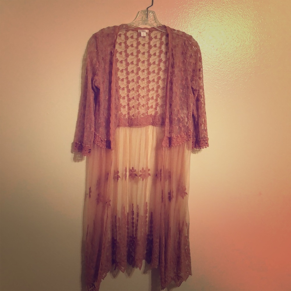 Brand less, vintage style, lace cardigan.
